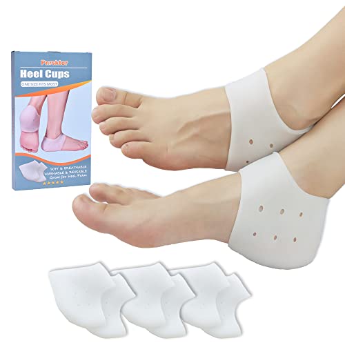 Protector de Talon, Talon Gel, Calcetin Talonera, Calcetines Silicona (3 Pares) Nuevo Material, Protector Talon Silicona, Para el Aquiles, Fascitis Plantar, Espolones Tacón, Alivia el Dolor de Talón Cover