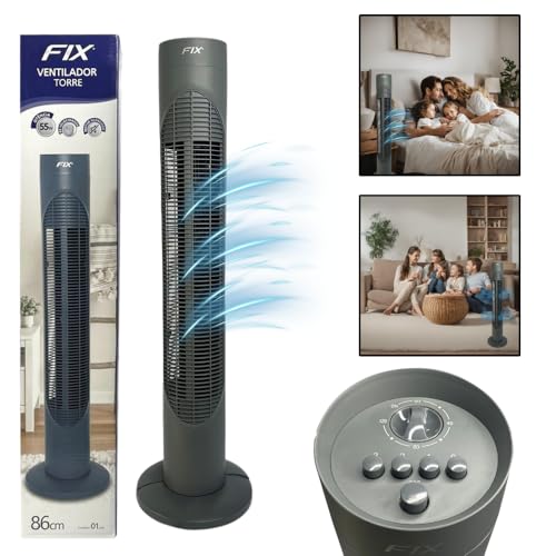 Ventilador de Torre 3 Níveis de Velocidade - Moderno Elegante Inovador Versátil Leve Super Silencios