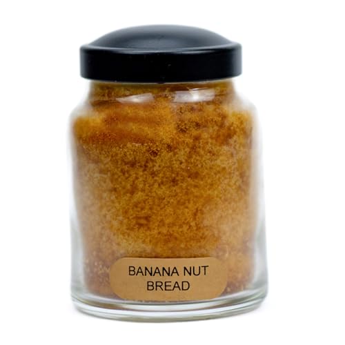 A Cheerful Giver - Banana Nut Bread Baby Scented Glass Jar Candle (6oz) with Lid & True to Life Fragrance Made in USA
