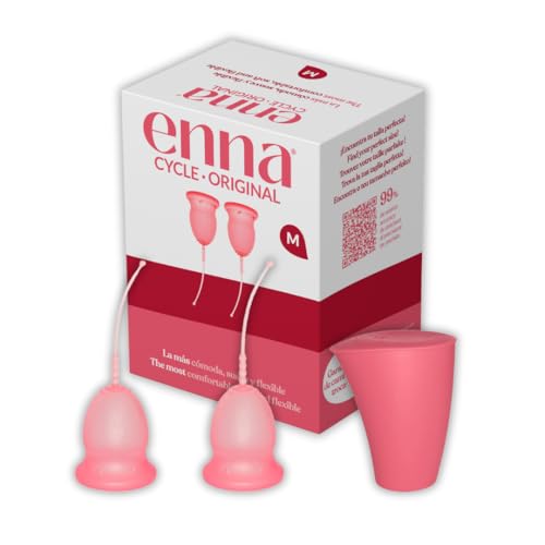 enna cycle original - 2 Copas Menstruales Y Caja Esterilizadora, TALLA M