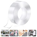 ✂️【Fácil de Cortar】Cinta adhesiva transparente se puede estirar, doblar y desplegar a voluntad, use tijeras para cortar cinta doble cara transparente a cualquier tamaño y longitud deseados. Adecuado para superficies lisas como azulejos, paneles de plástico, mármol, vidrio esmerilado, mosaico de vidrio, etc.
