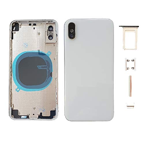 Chassis arriere en verre iPhone X argent Smartex pour réparer vitre brisée
