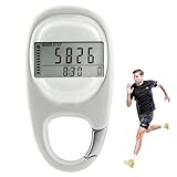 Fivtsme 3D Schrittzähler mit Clip, Schrittzähler Zum Gehen, Fitness Tracker Schritt/Distanz/Kalorien Counter, Schrittzähler mit Großer LCD-Anzeige für Damen Herren Kinder