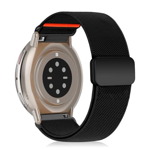 [SinRenn] 20mm �L�k���i�C�����o���h Amazfit Active 2 (Square)/Active/GTR Mini/GTS 4/4 Mini/GTS 3/2/2e�Ή� �����x���g �_�� �ʋC �j�����p ���C�o�b�N�� �}�O�l�b�g �e�� ��