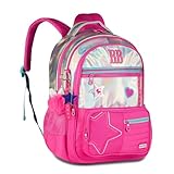 Mochila RB Holografica Feminina Costa Notebook Juvenil Menina (Rosa)