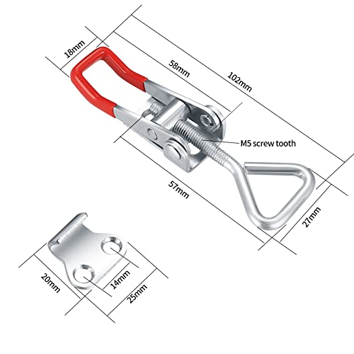 10 Stk Knebelverschluss +40 Stk Schrauben, Kistenverschluss Spannverschluss Eckbefestigung, Ladekapazität Türverschluss Eckverschluss Hebelspanner Verschluss Knopf Knebelverschluss