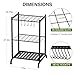 RANXFLOAT Garden Tool Organizer with Storage Hooks, Yard Tool Tower Rack for Garage Organization and Storage, Up to 35 Long-Handled Tools, Metal Tool Holder with 6 Hooks, Black
