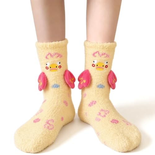 Fzybdd Fuzzy Socks for Women Funny 3D Winter Thicken Fleece Thermal Socks - image 6