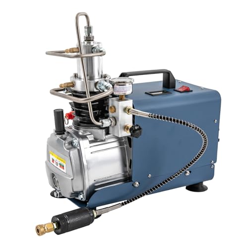 Bomba de compresor de aire de alta presión, 1,8 kW, 300 bar, compresor PCP con sistema de refrigeración por agua y ventilador de refrigeración, bomba de aire de alta presión de 50 l/min para pistolas