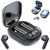 Fone de Ouvido Sem Fio Bluetooth 5.3 TWS, In-Ear, Esportivos, Academia, 5 Hrs de música, Com Estojo de Carga e Display, Voz HD, Modo Música e Gamer, Preto, Resistente