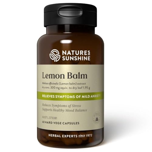 Nature's Sunshine Lemon Balm - Relieves symptoms of mild anxiety - 60 Capsules