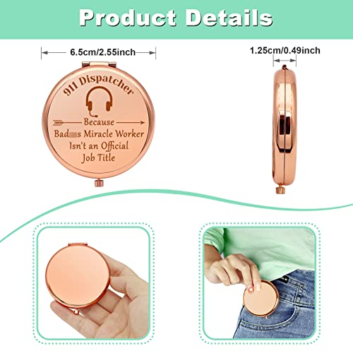 Espejo compacto para maquillaje redondo 2.6 pulgadas miniatura 4