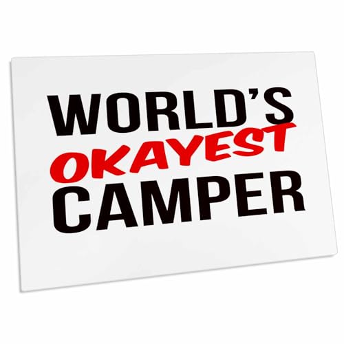 3dRose Worlds Okayest Desk Pad Place Mats Largo miniatura 1