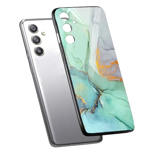 Image of COLORflow Back Cover Compatible with Samsung Galaxy A34 5G | Green Marble | Shockproof TPU Bumper Cover with Camera Protection Back Cover