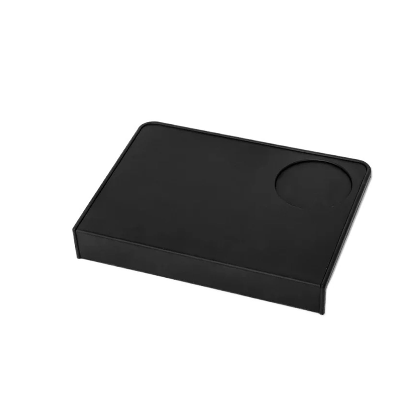 Tappetino antimanomissione in silicone for caffè, antiscivolo, nero, tampone for polvere, bordo angolare addensato(Corner mat)