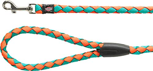 Correa Trenzada Para Perro TRIXIE - 2 Metros Longitud, 12 Mm Diámetro, Azul, Cómoda Y Segura Para Paseos