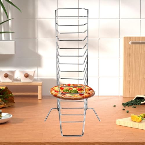 15-Tier Portable Pizza Rack Stand - Versatile Kitchen Storage Display for Restaurant & Hotel - Heavy-Duty Plate for Commercial Use - Image 7