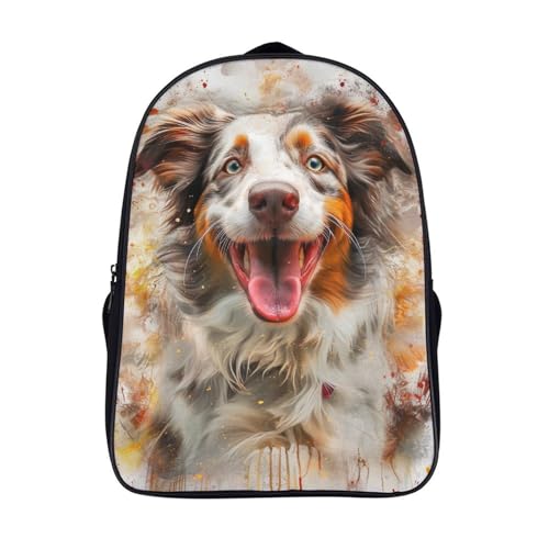 Sac à dos enfant motif chien de berger pour accompagner votre fille à l'école avec douceur