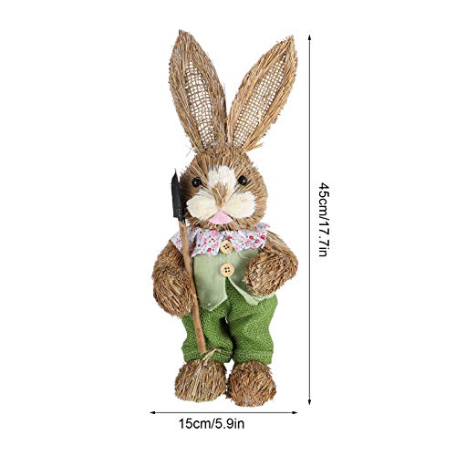 Toyvian Coelho da Páscoa Palha Decoração Escultura Estátua Estatueta Coelho Coelho Da Páscoa Easter