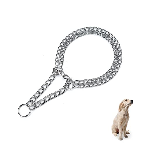 Cadena de estrangulamiento para perros de 60 cm, cadena de collar para mascotas fuerte para perros medianos y grandes Cover