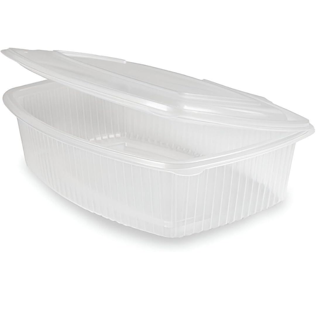 50 Tapers para Comida Hermetico de Plástico PP Reutilizables con Tapa Bisagra. Apto para Microondas, Congelador y Lavavajillas. Tuppers para Alimentos Calientes o Fríos (500ml) — view 10