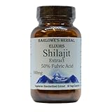 Barlowe's Herbal Elixirs Shilajit Extract | 500mg Per Capsule | 50% Fulvic Acid | Mineral-Rich Himalayan Supplement for Vitality & Wellness | 60 Vegan Capsules | Non-GMO, Gluten-Free, Glass Bottled