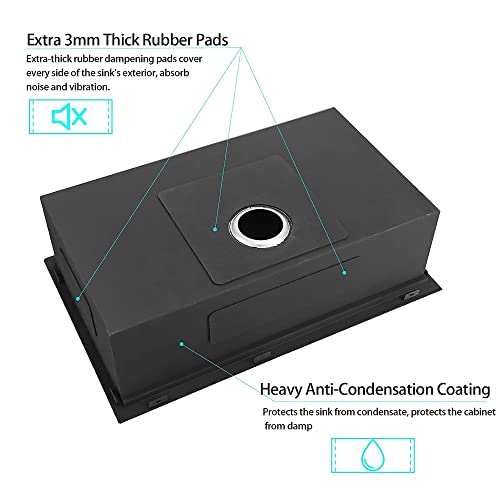Hausinluck 32 X 18 Inch Undermount Workstation Sink, Stainless Steel Undermount Kitchen Sink 18 Gauge, Handmade Modern Single Bowl Kitchen Sink With Integrated Ledge And Accessories (Pack Of 5) #TOP7