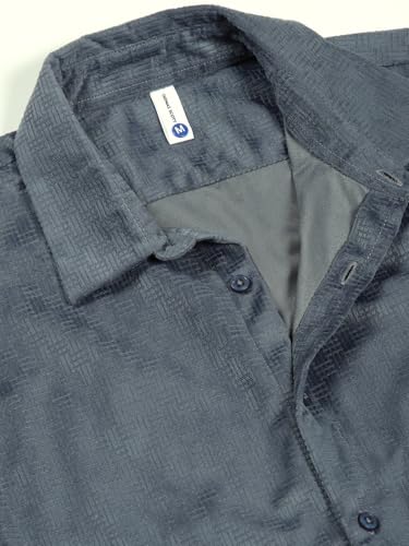 Image of Thomas Scott Men's | Solid | Textured Fabric | Full Sleeve | Slim Fit | Polyester-Blend | Spread Collar | Casual Shirt