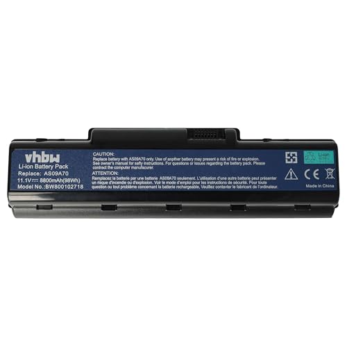 vhbw Batterie Compatible avec Acer eMachines MS2268, E630, E725, E727, G525, G625, G627, G630, G725 Ordinateur Portable (8800mAh, 11,1V, Li-ION)