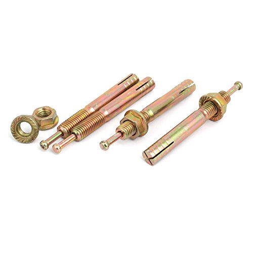 Aexit M12 x fastener 90mm Zinc Plated Hammer Drive Anchor Expansion Bolt Fastener 4pcs Model:66as92qo259