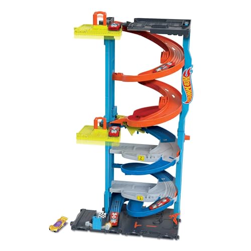 Hot Wheels HKX43 City Toy Car Track Set, Transforming Race Tower, Single To Dual-Mode Racing, With 1:64 Scale Vehicle thumb #2