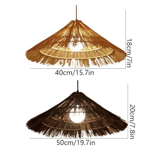 Suspension rotin 50cm la solution pour un éclairage de cuisine tamisé - 7