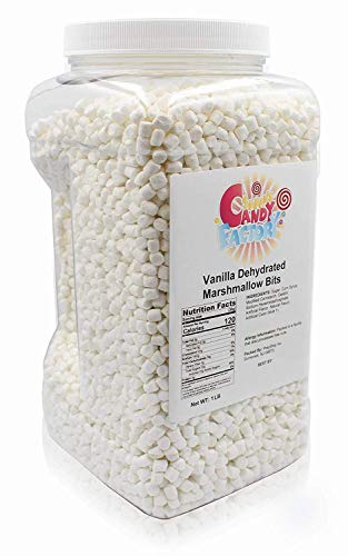 Sarah's Candy Factory Vanilla Mini Dehydrated Marshmallows in Jar, 1 Lb