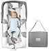 Baby Nest Pod for Newborn - Foldable Baby Nest Pillow with Adjustable U-Shaped Bumper,Portable Toddler Travel Bed Converts into Backpack,New Born Baby Essentials for Boys and Girls 0-24 Months