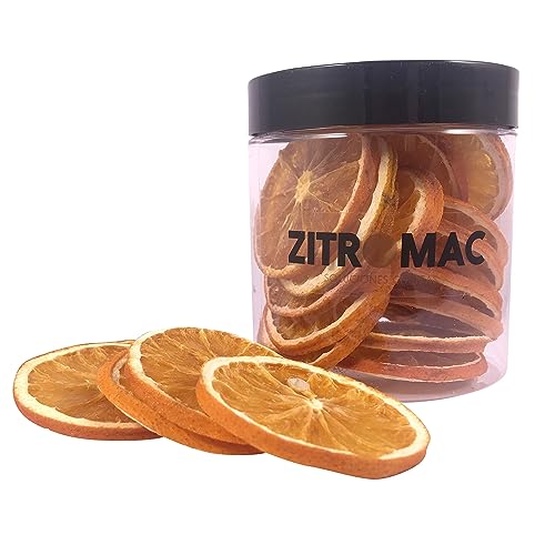 Getrocknete Orangen für Cocktails - Getrocknete Früchte ohne Zucker für Cocktails, Dekoration, Süßwaren, Weihnachten, Getränke, 100% Natürliche Getrocknete Orangenscheiben ohne Zusatzstoffe (45g)