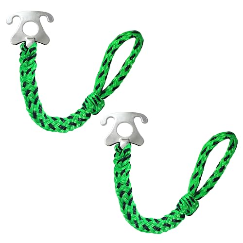 Watersports Heavy Duty Tow Harness with D Rings,Boat Tow Harness for Towing Towable Tube, Water Ski, Wakeboard (Green Balck (Green Black Connector)