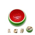 Simpcozy Hamster Bowl, Chewing Proof Ceramic Hamster Bowl, Durable Hamster Feeding Bowl Water Bowl For Hamster, Gerbil, Chinchilla, Sugar Glider, Squirrel, Hedgehog, Rat (Watermelon)