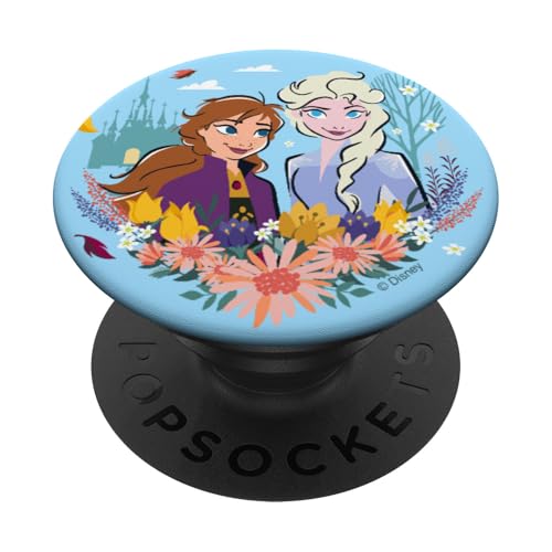 Disney Frozen 2 Elsa & Anna Floral Portrait PopSockets Adhesive PopGrip