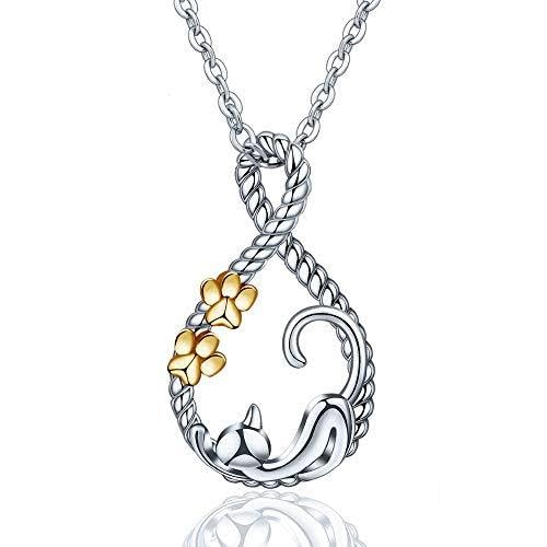 Collier chat argent 925 le cadeau d'anniversaire parfait pour les femmes