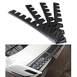 Piece of peace product ボルテックスジェネレータ シェブロン形状 実効空力デバイス ディフューザー (ブラック4本)