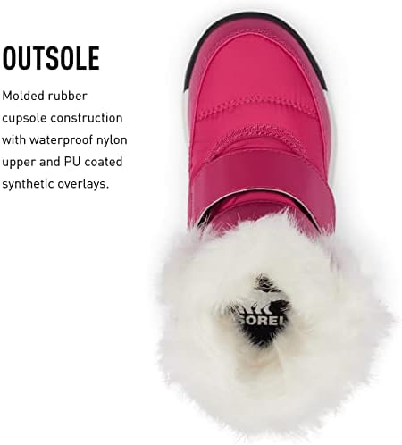 Sorel Youth Unisex Little Children's Whitney II Strap Waterproof Boots - Cactus Pink, Black - Size 6 | Image 4