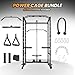 GarveeLife Power Cage, Multi-Function Power Rack with LAT Pulldown, 1600 LBS Weight Capacity Fitness Squat Rack with Cable Pulley System and j-Hooks, Dip Bars and Landmine Attachment for Home Gym