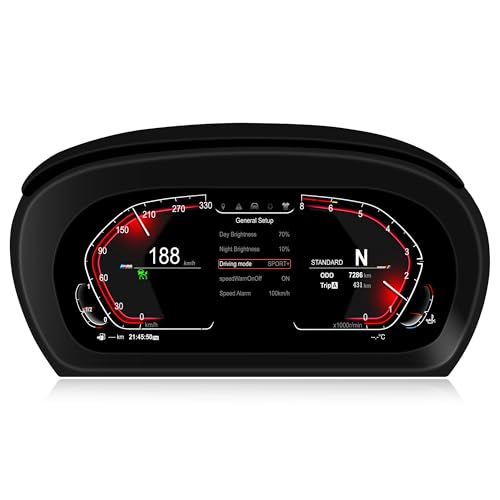 Quadro Strumenti Digitale 10 Pollici Per BMW Serie 3 E90/E91/E92/E93 2005-2012 Con Sistema CCC/CiC – 7 Temi UI, Display LCD, Pressione Pneumatici E Temperatura Olio