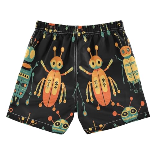 Boccsty Pattern of Robot Boys Swim Trunks Baby Kids Swimwear Summer Toddler Beach Board Shorts 2T2