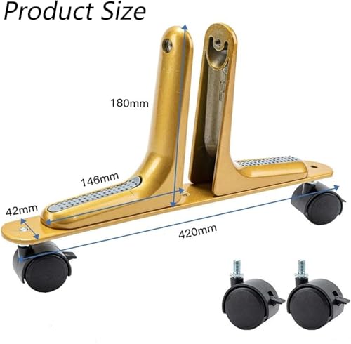 Image of 2 Packs Room Divider Screen Holder Movable Wheel Thickened Privacy Room Divider Partition for Hotel Home Office Bedrooms (Gold)