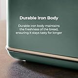 Tower T826175FOR Renaissance Bread Bin, 16L Capacity, Simple Pull Lid, Forest Green - Image 4