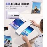 9 Inch Portable Laminator Machine with Anti-Jam Tech, All-in-One A4 Thermal Laminator w/Trimmer & Corner Rounder for Home, Office, School, Business, 40 Sheets Included（White） - Image 3