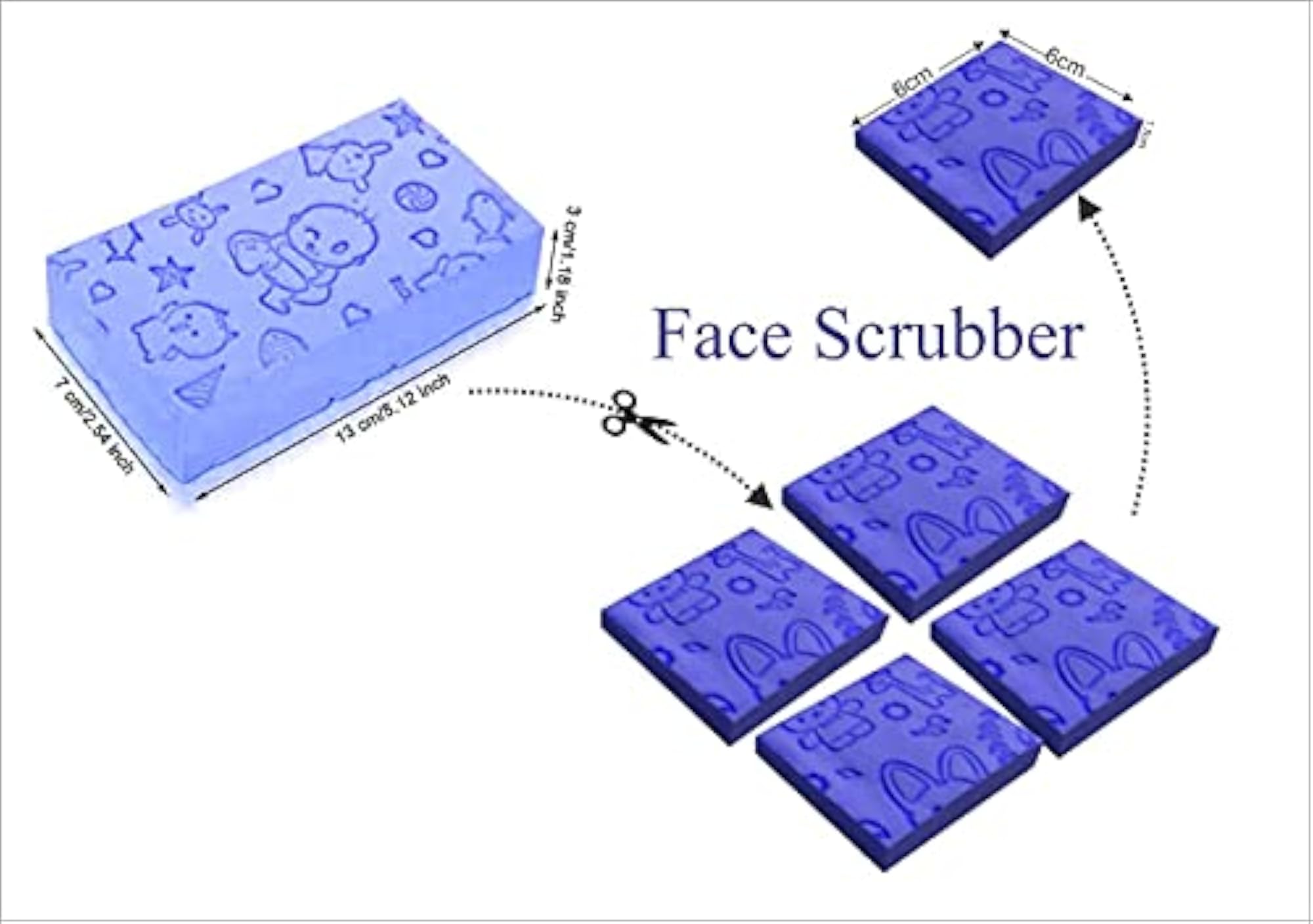 New 2021 Bath Sponge Face Scrubber and Dead Skin Remover