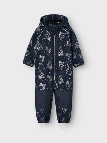 NAME IT Mädchen NMFALFA08 Softshell Suit FOIL FO NOOS Regenanzug, Blau, 98