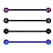 OUFER 14G 4PCS Stainless Steel Industrial Barbell Purple Black Splatter Industrial Earrings Industrial Piercing Jewelry for Women